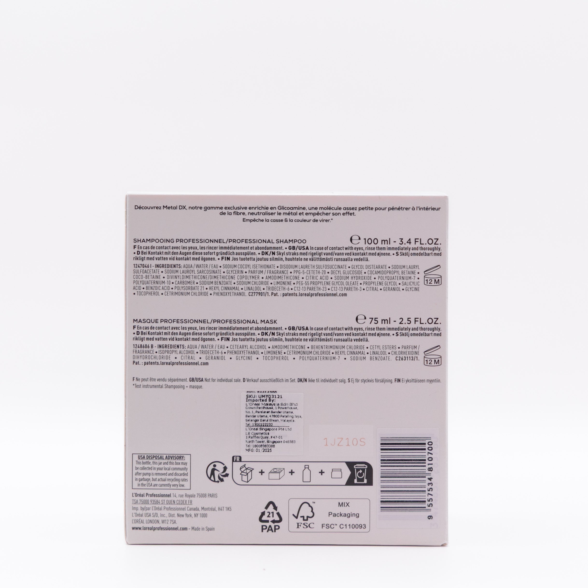 L'Oreal Professionnel Metal Detox Shampoo & Masque